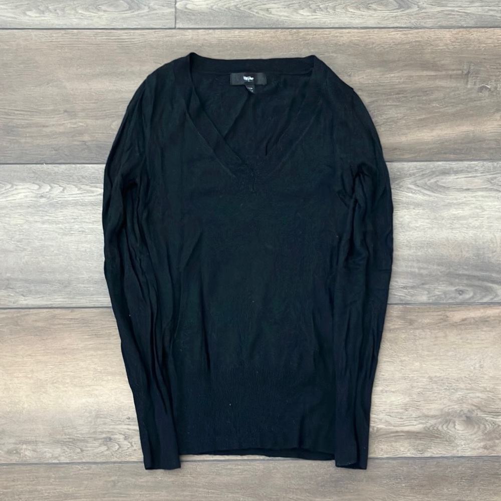 Black V-neck Sweater